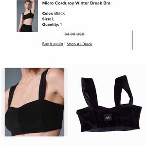 ALO Yoga Black Winter Break Bra